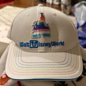 Disney White Cap with Colorful Castle Design